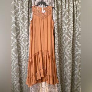 #7 Ankled ruffled layered dress, size 10/ medium , sleeveless, slips over head.